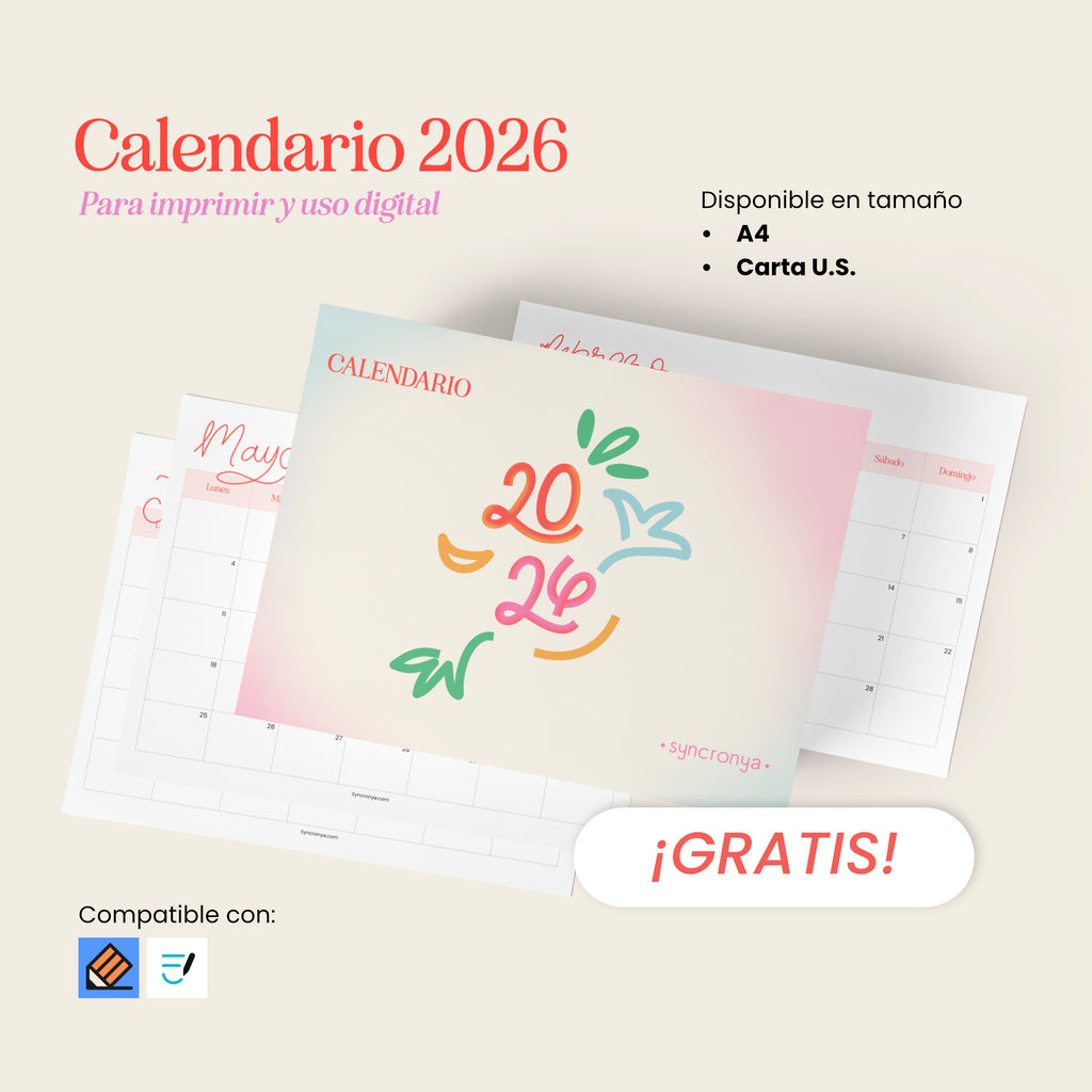Calendario 2026 – Imprimible (Producto Digital)